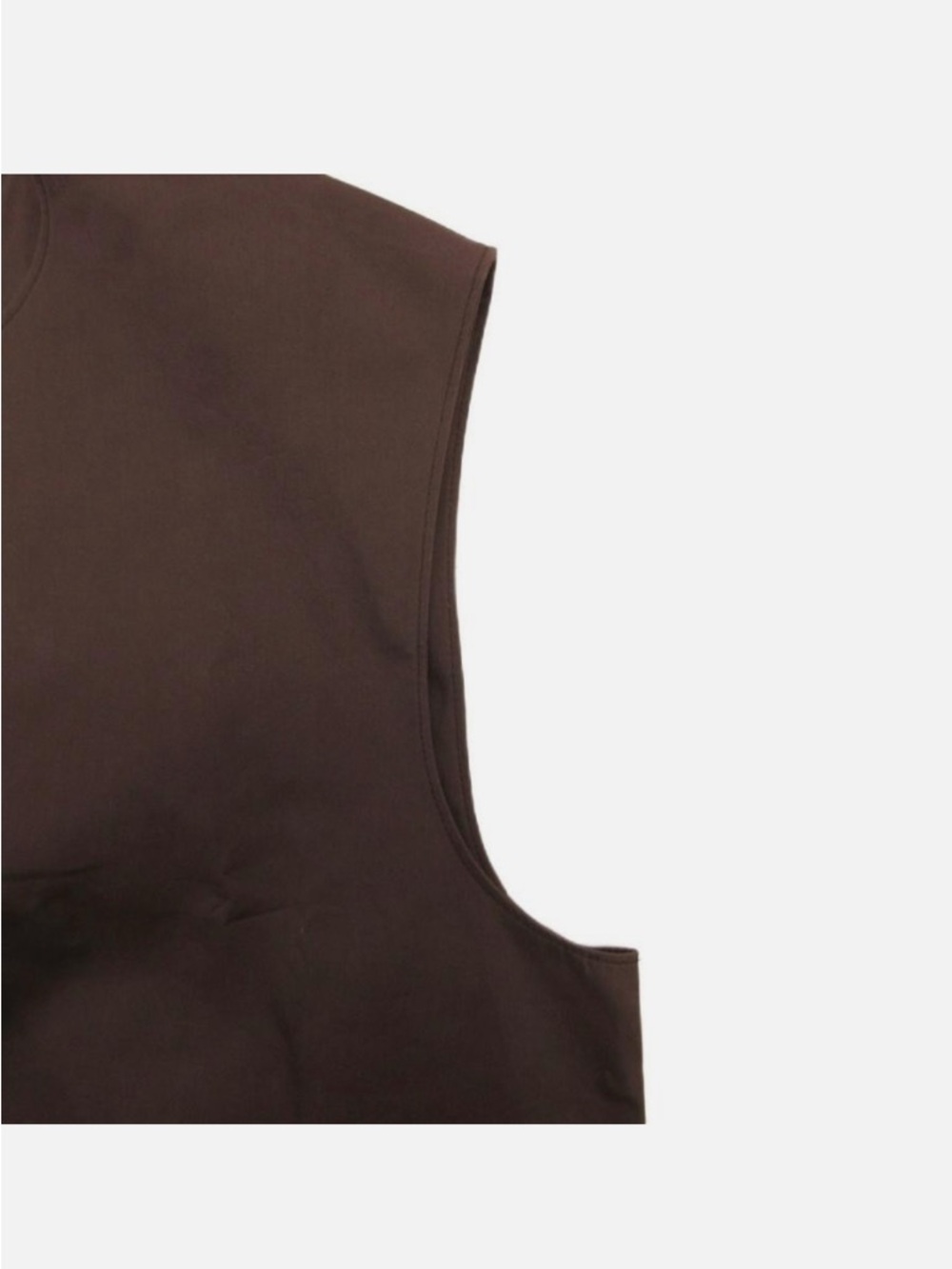 HERMES Gaultier Era Sleeveless Blouse Boxy Brown Size 34 - Picture 4 of 8